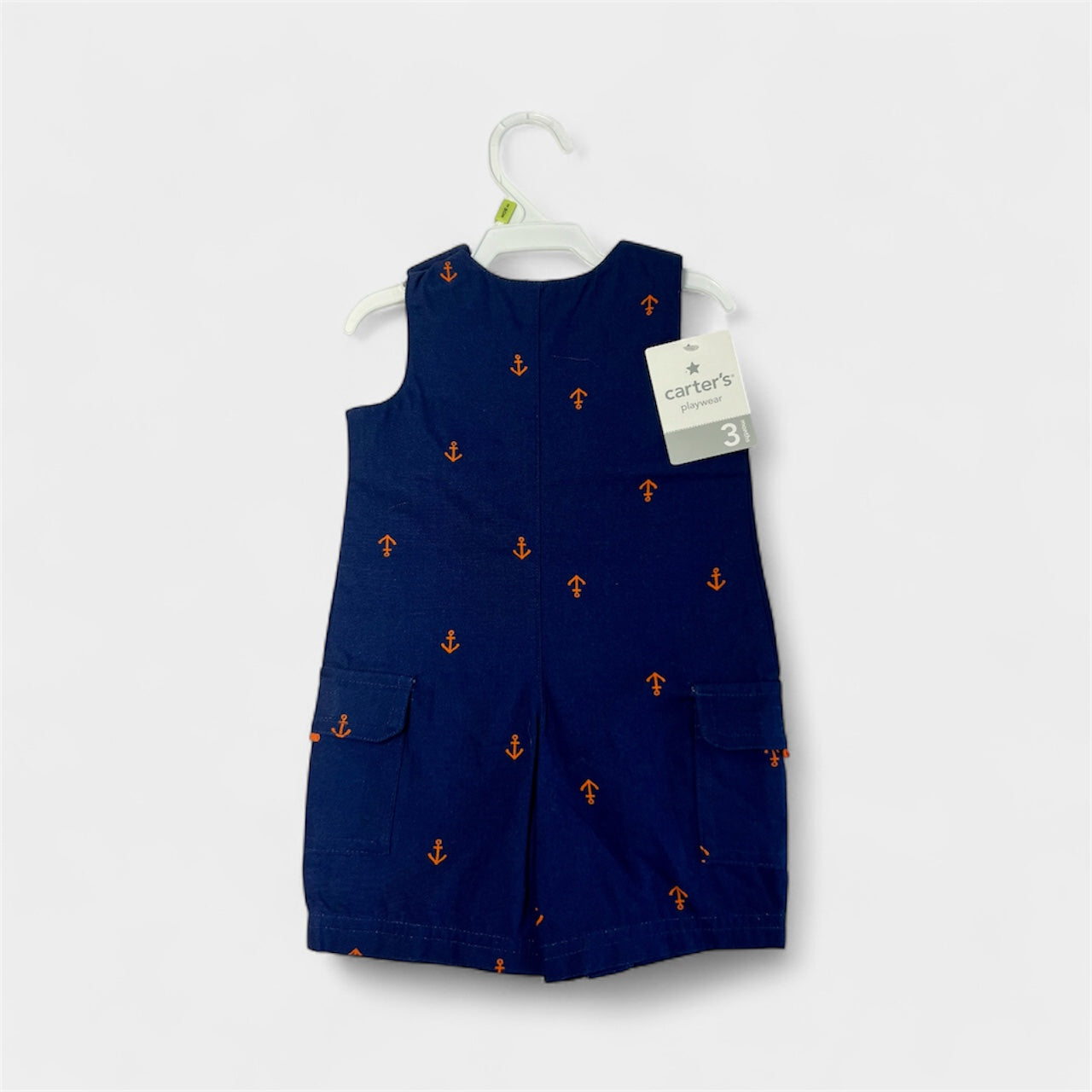 Nautical Navy Blue Baby Boys Girls Cotton Romper