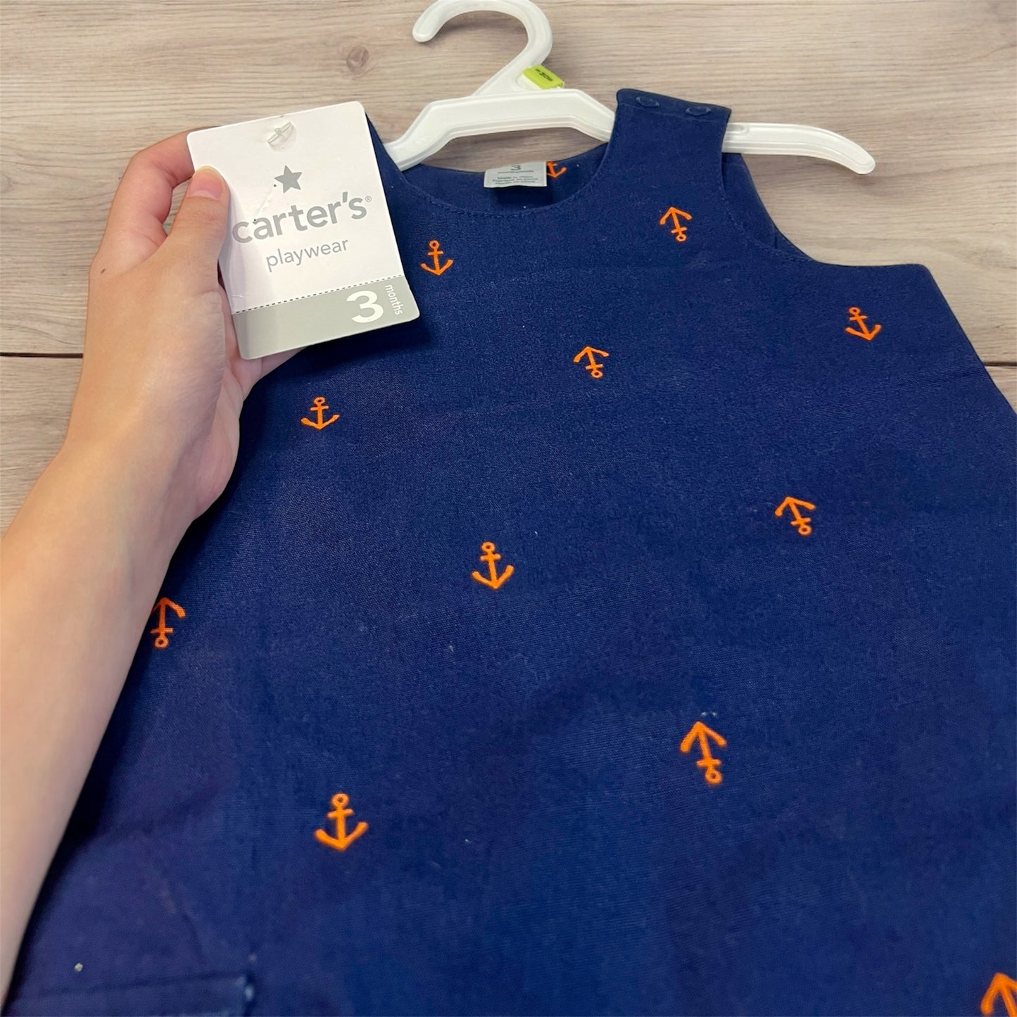 Nautical Navy Blue Baby Boys Girls Cotton Romper