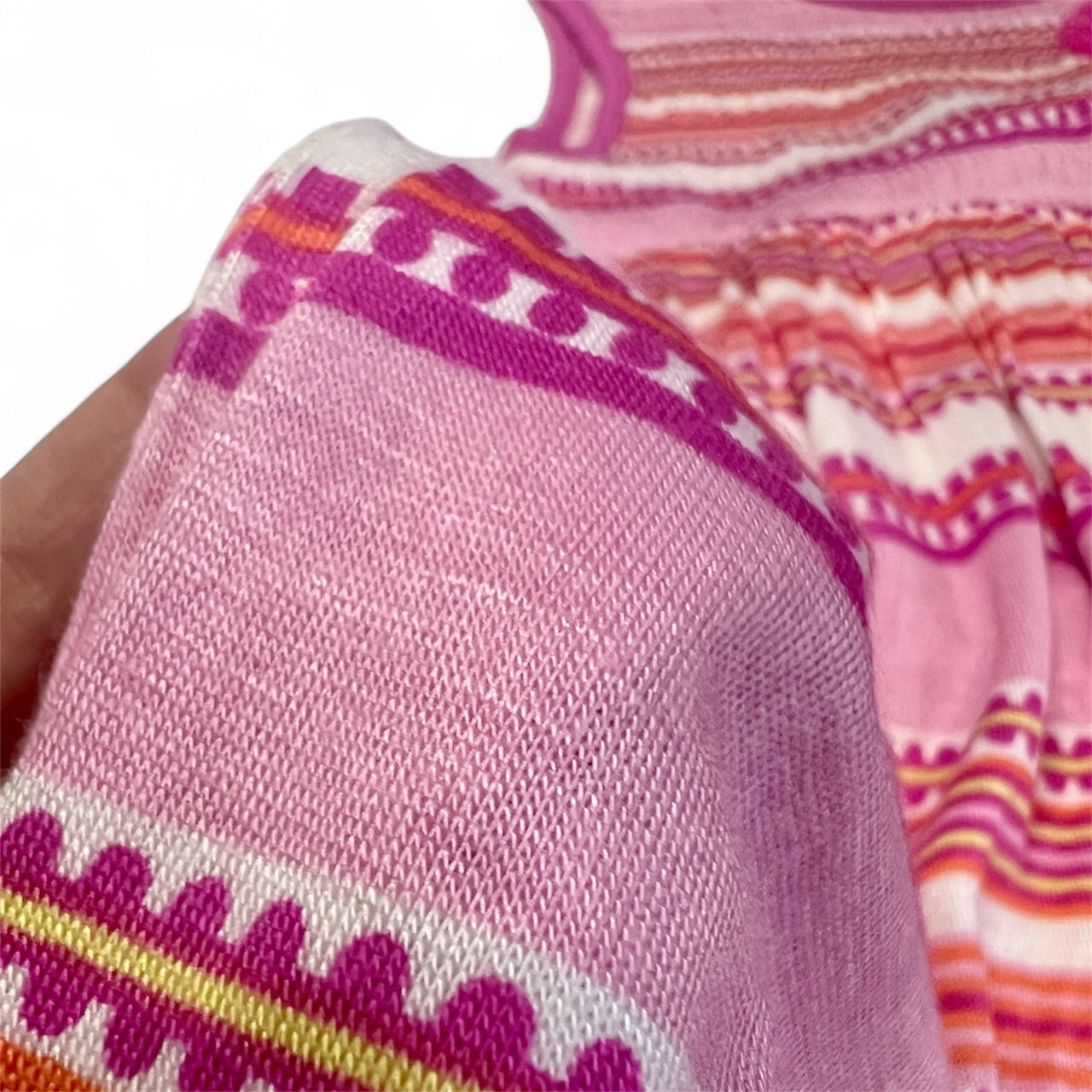 Pink Stripe Toddler Girls Viscose Dress