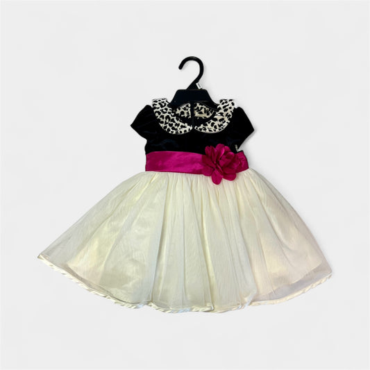 Party Animal Baby Girls 2-Piece Holiday Tulle Dress and Diaper Cover Set