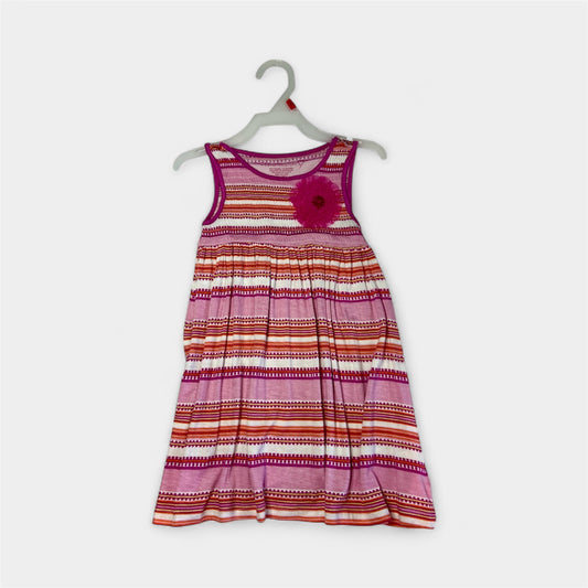 Pink Stripe Toddler Girls Viscose Dress