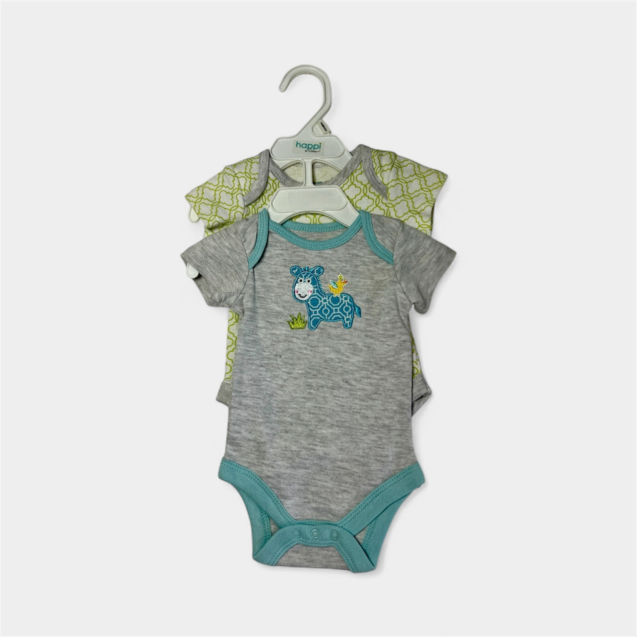 Baby 2-Pack Animals Short-Sleeve Cotton Bodysuits